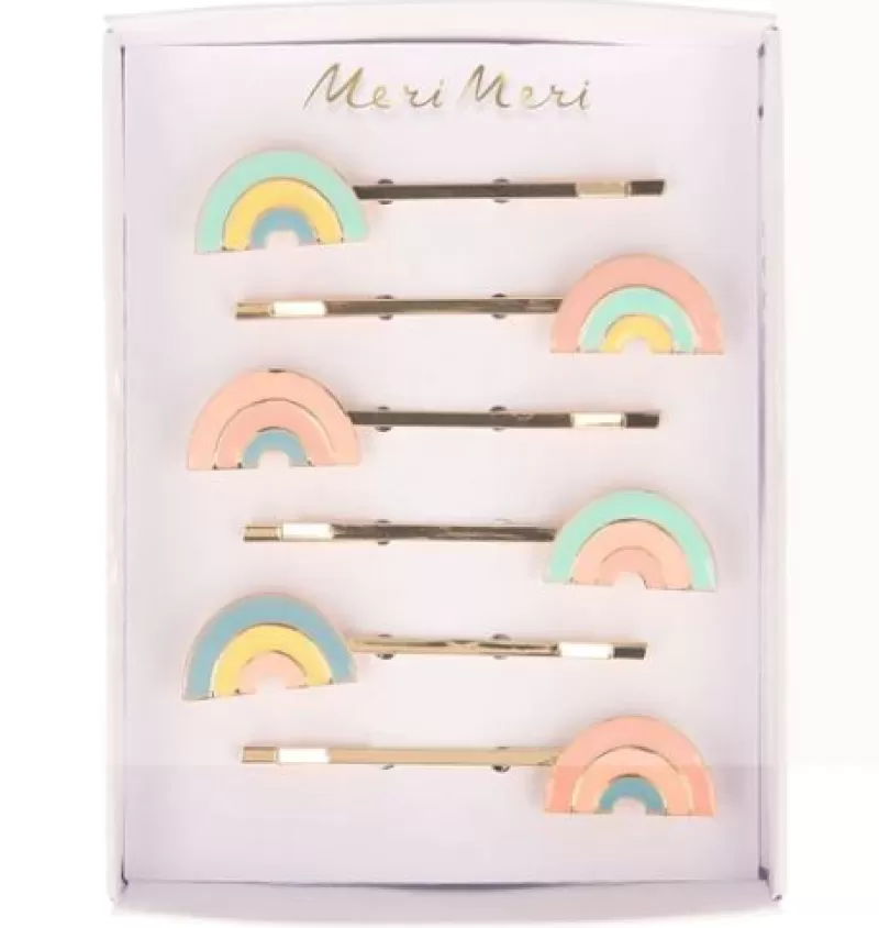 MERI MERI 6 Barrettes Email Cheveux Rainbow Shop