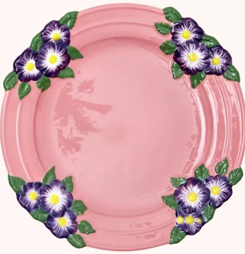 RICE Assiette Ceramique Fleurs 2 Tailles - Rose Best