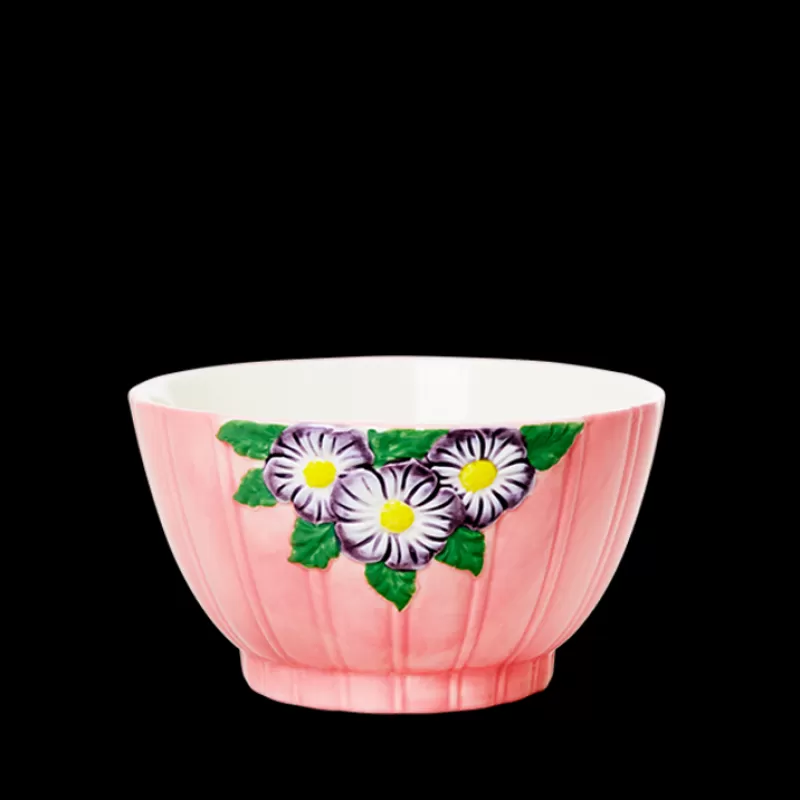 RICE Bol Ceramique Fleurs O 12 Cm - Rose Store