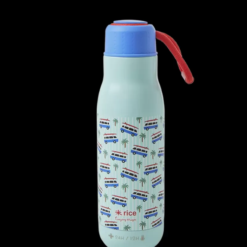 RICE Bouteille Isotherme 500 Ml Car Print - Bleu Discount