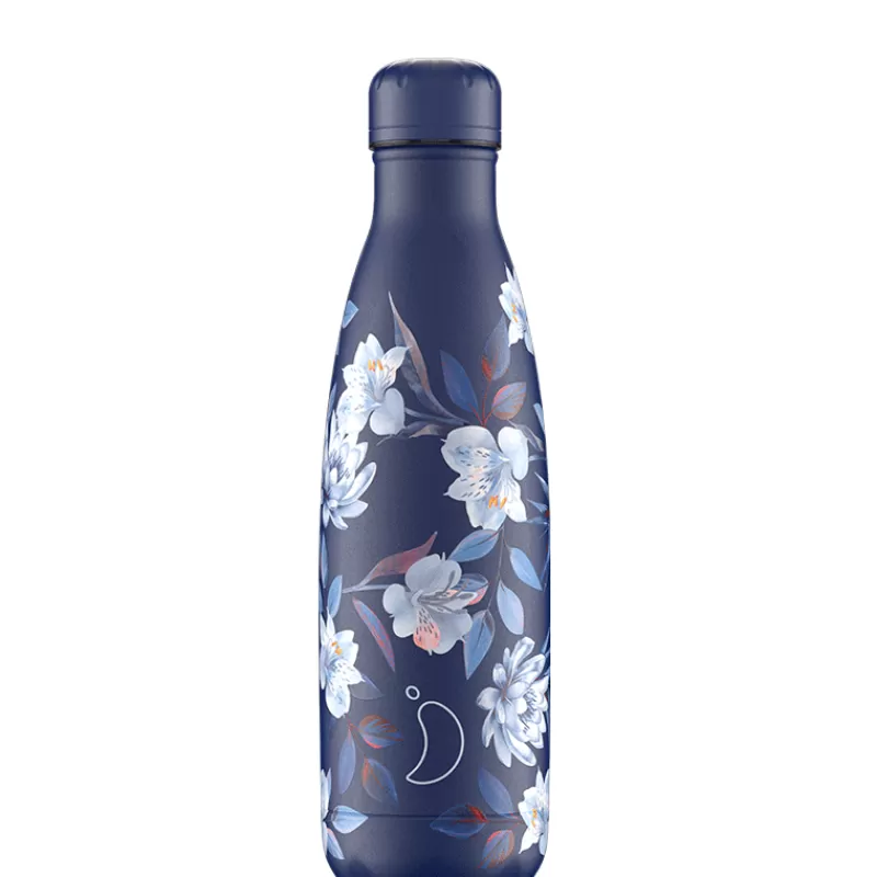 CHILLY S Chilly'S Bouteille Isotherme 500 Ml - Floral Fleurs Bleues Sale