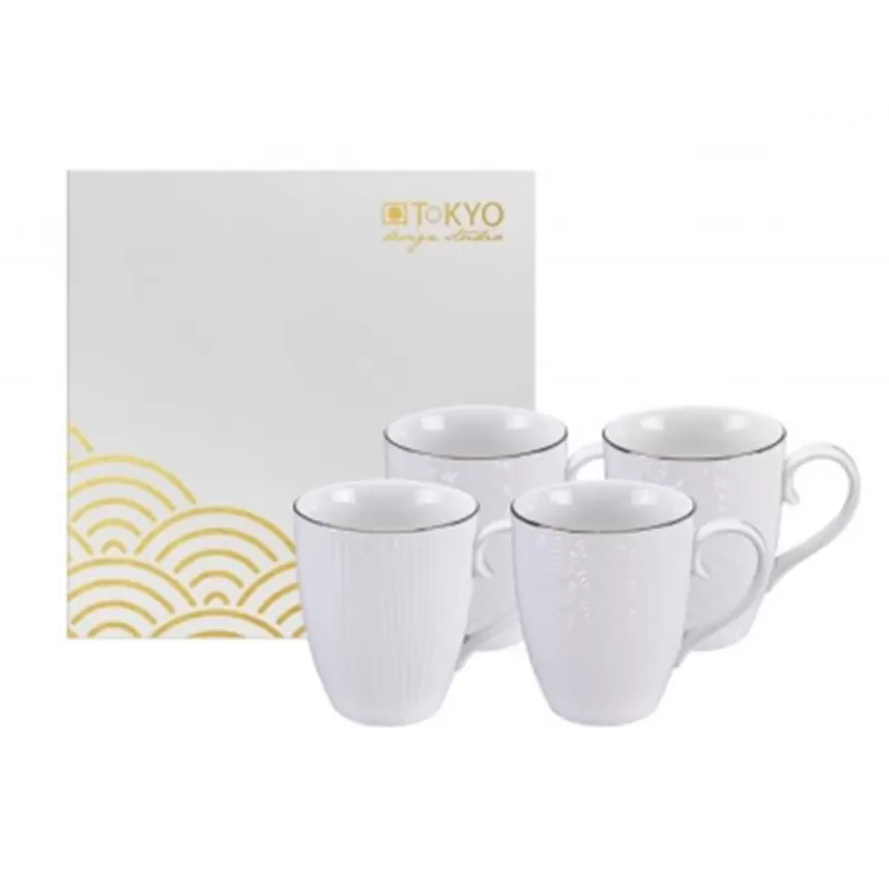 CNB TOKYO DESIGN Coffret De 4 Mugs - Nippon Blanc New