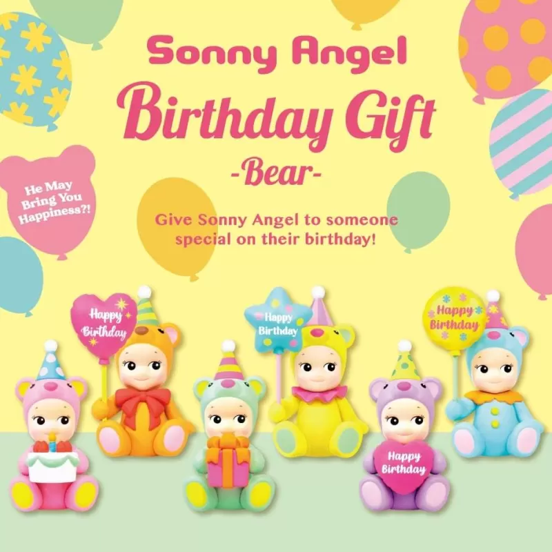 BABY WATCH Figurine Sonny Angel - Serie Happy Birthday Bear Fashion