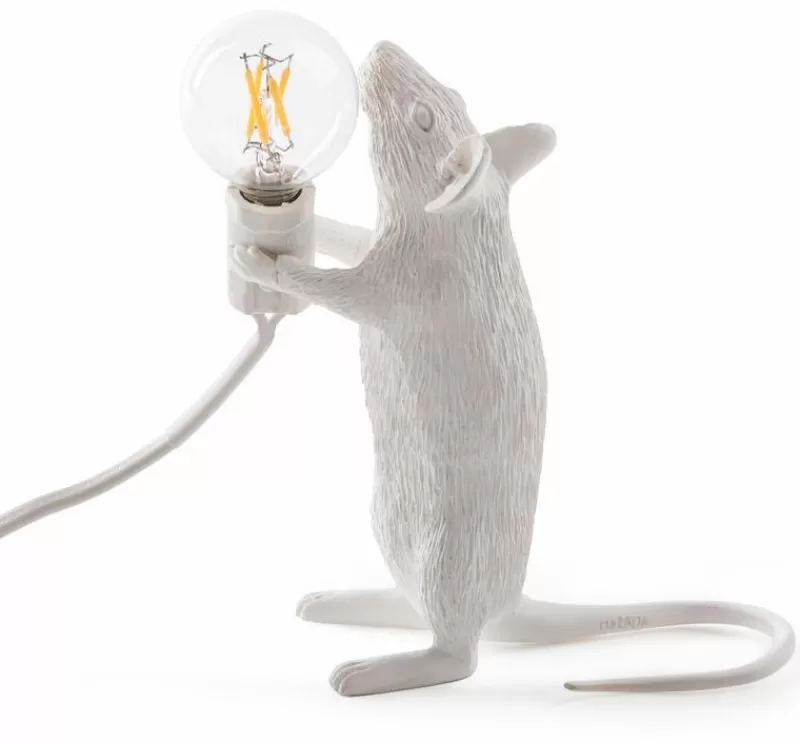 SELETTI Lampe De Table Souris Debout - H 14,5 Cm Sale