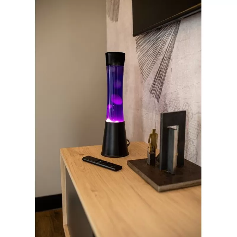 FISURA Lava Lampe H.40Cm - Violet Base Noire Discount