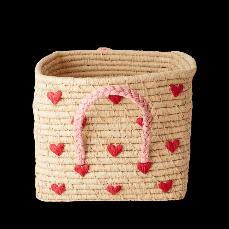 RICE Panier Coeurs H 25 Cm Online