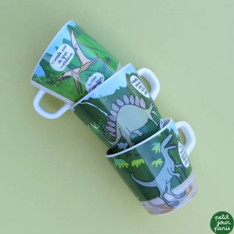 PETIT JOUR Petit Mug - Les Dinosaures "Finis Tes Legumes" Fashion