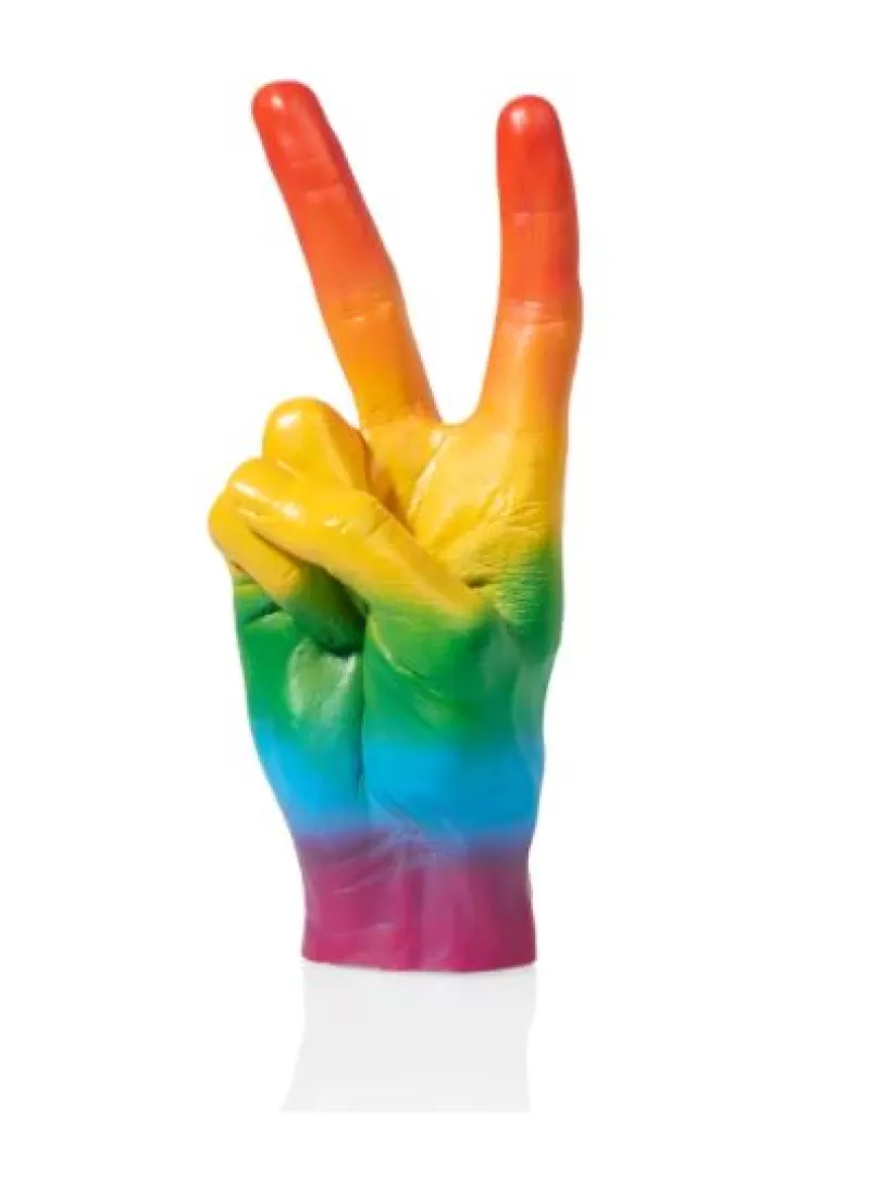 BITTEN Sculpture Symbole Main - Peace Rainbow Sale