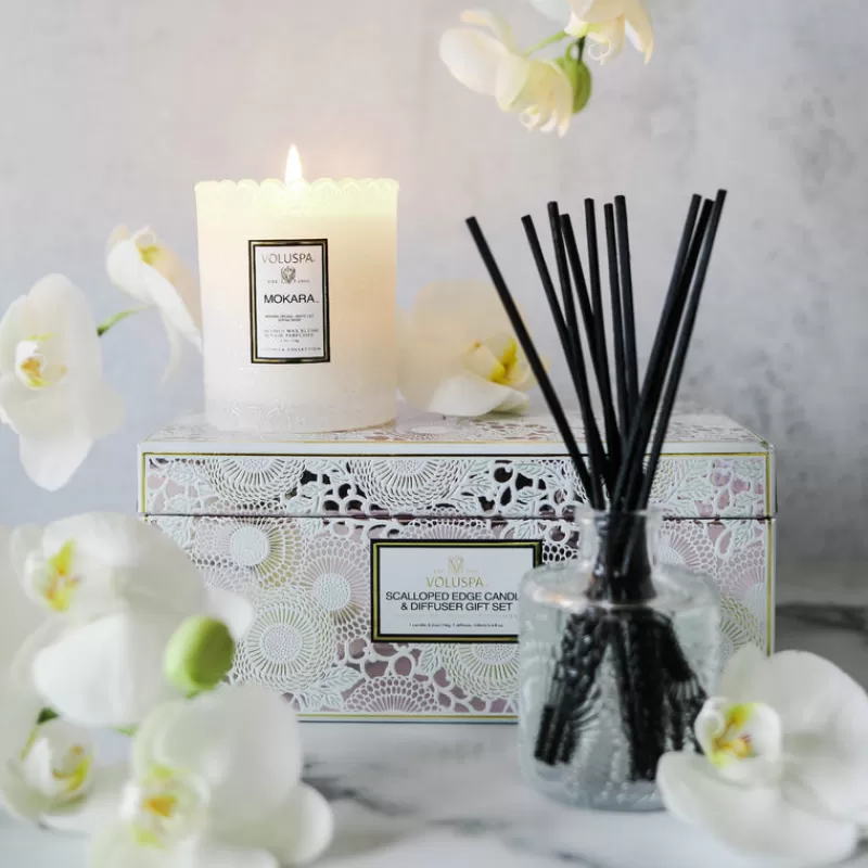 AROMA HOME/VOLUSPA Voluspa Coffret Bougie Parfumee & Diffuseur - Mokara Best