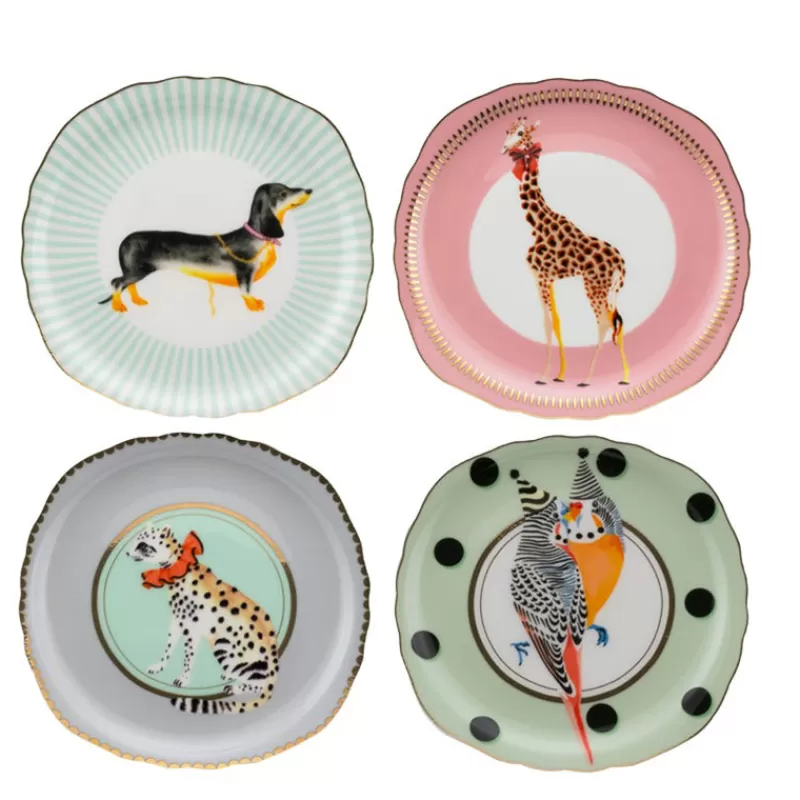 YVONNE ELLEN Set De 4 Assiettes Animaux Shop