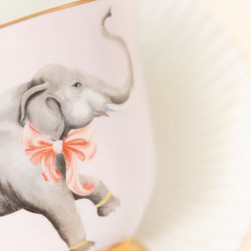 YVONNE ELLEN Tasse A The & Soucoupe - Elephant Discount